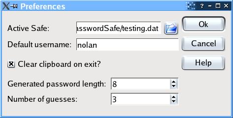 Screenshot of the Preferences Dialog