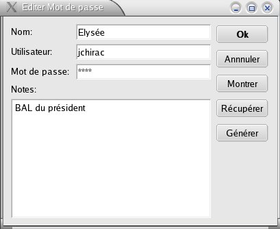 Screenshot of the
	edit password dialog